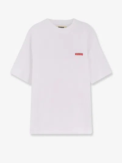 Woodbird Wbbaine Space Organic Cotton T-shirt In White