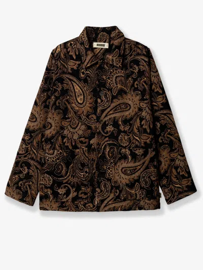 Woodbird Wbblade Rong Jacket With Paisley Print In Brown