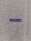 Woodbird Wbcane Lion Cotton T-shirt In Gray