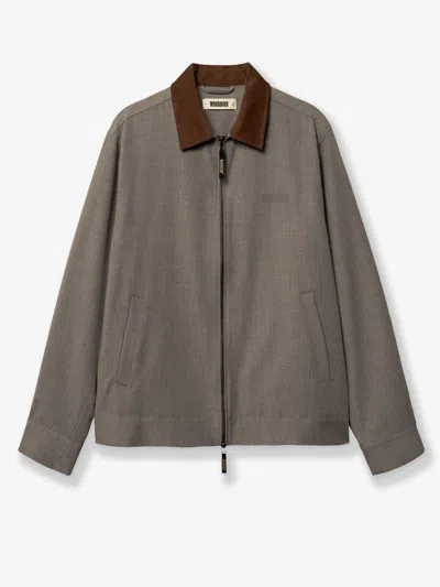 Woodbird Wbpon Jacket In Viscose Blend In Gray