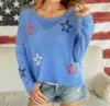 Wooden Ships American Star Crew Cotton Top In Blue Multi In Blue