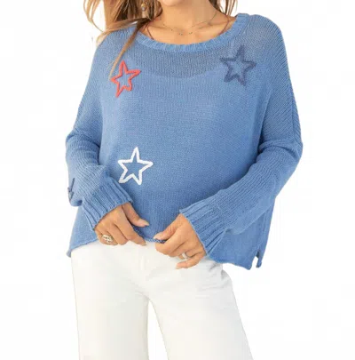 Wooden Ships American Star Knitted Crew In Blue