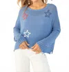 Wooden Ships American Star Sweater In Cornish Blue Multi In Blue