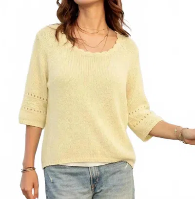Wooden Ships Calliope Half Sleeve Top In Yellow