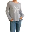 Wooden Ships Clara Embroidered Sweater In Sterling/pure Snow In Multi