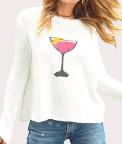 Wooden Ships Cosmo Crew Sweater In Pure Snow In White