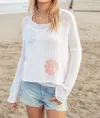 Wooden Ships Crew Drop Shoulder Sweater In Seashell Multi In Multi