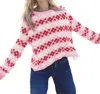 Wooden Ships Fair Isle Crew Sweater In First Blush In Multi