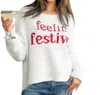 Wooden Ships Feelin' Festive Sweater In White In White
