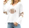 Wooden Ships Football Sweater In White In White