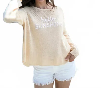 Wooden Ships Hello Sunshine Crew Sweater In Beige In Neutral
