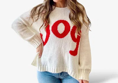 Wooden Ships Joy Oversized Crew Sweater In Pure Snow In Multi