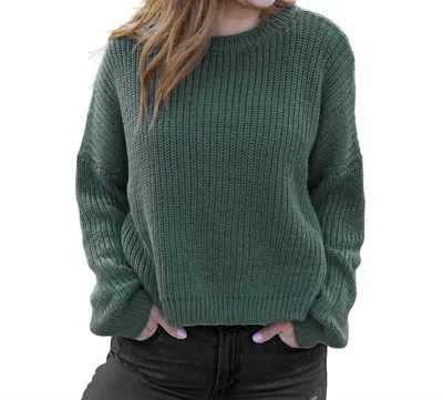 Wooden Ships Lauren Cotton Crew In Winter Green In Multi