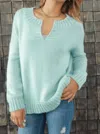 Wooden Ships Mara Split Crew Sweater In Perfect Break In Multi