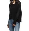 Wooden Ships Maui Cropped Crew Neck Sweater In Black In Black