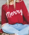 WOODEN SHIPS MERRY SWEATER IN RED