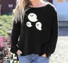 Wooden Ships Mini Ghosts Crew Sweater In Black In Black
