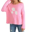 Wooden Ships Mini Ghosts Crew Sweater In Pretty Pink In Multi