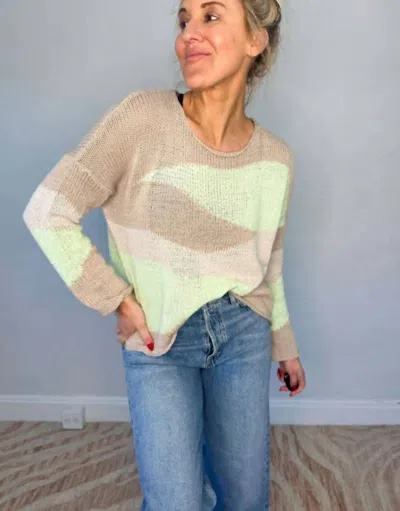 Wooden Ships Oasis Crewneck Sweater In Mojito In Brown