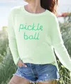 Wooden Ships Pickleball Crew Cotton Sweater In Mojito/seagreen In Multi