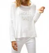 Wooden Ships Pickleball Crew Sweater In White