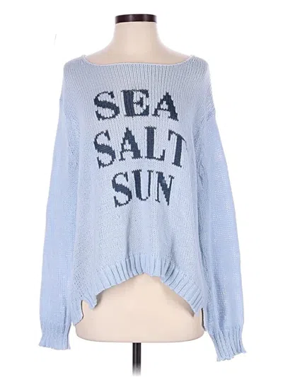 Pre-owned Wooden Ships Pullover Sweater In Blue
