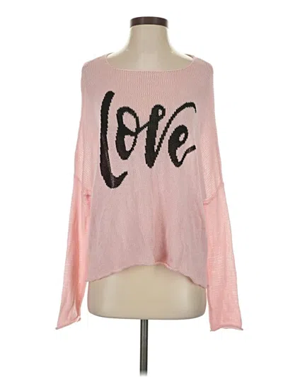 Pre-owned Wooden Ships Pullover Sweater In Pink