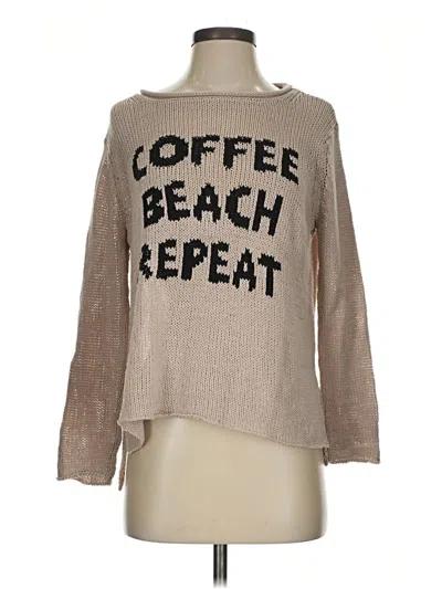 Pre-owned Wooden Ships Pullover Sweater In Tan