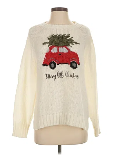 Pre-owned Wooden Ships Pullover Sweater In White