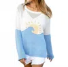 Wooden Ships Sunrise Crewneck Sweater In Sky Blue In Multi