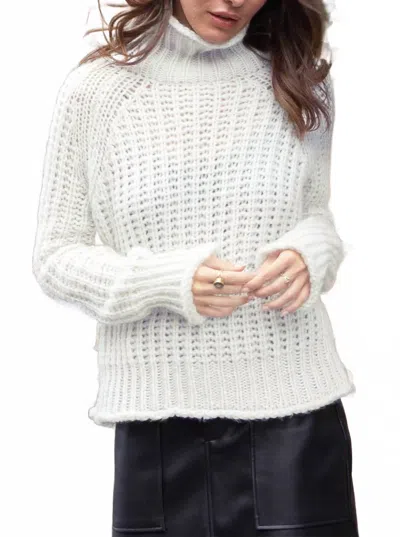 Wooden Ships Tara Rails Chunky Sweater In Pure Snow In Multi