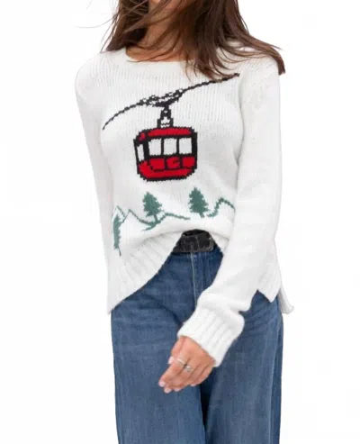 Wooden Ships Telluride Chunky Crewneck Sweater In Snow In White