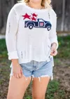 Wooden Ships Truck Crewneck Sweater In White In White