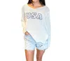 Wooden Ships Usa V Neck Sweater In White In White