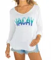 Wooden Ships Vacay V-neck Sweater In Breaker White In White