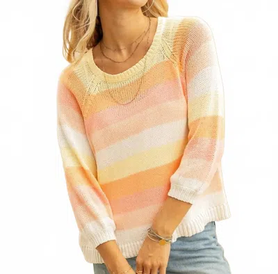 Wooden Ships Venizia Striped Raglan Crew In Sunlight Striped In Multi