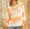Wooden Ships Venizia Striped Raglan Crew In Sunlight Striped In Multi