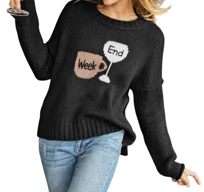 Wooden Ships Week Vs End Crew Chunky Sweater In Black