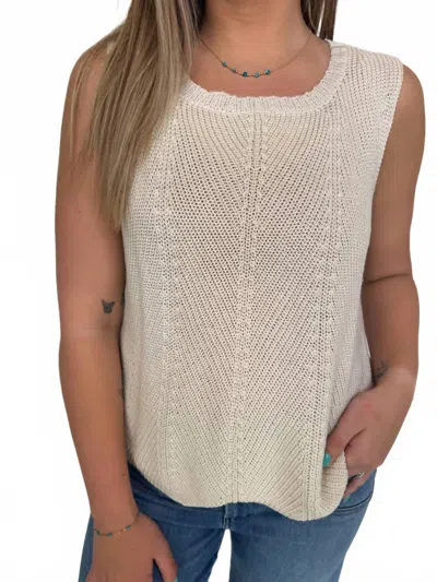 Wooden Ships Willa Shell Mercer Top In Half Moon In Neutral
