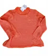 Wooden Ships Women's Blossom Crewneck Sweater In Cantaloupe In Brown