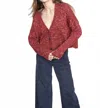 Wooden Ships Women's Hazel Marled Cardigan In Red In Red