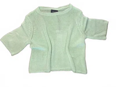 Wooden Ships Women's Hill Half Sleeve Sweater In Mojito In Green