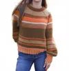 Wooden Ships Women's Inez Striped Crew Cardigan In Multi In Multi