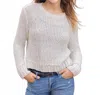 Wooden Ships Women's Maura Cropped Chunky Cardigan In Breaker White In Multi