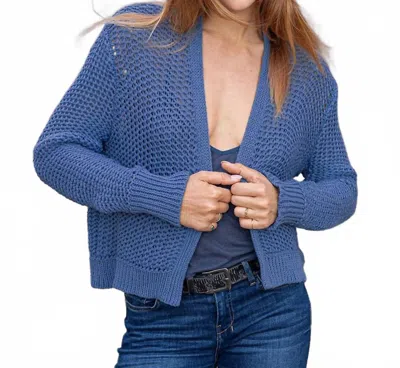 Wooden Ships Women's Maura Cropped Chunky Cardigan In Cornish Blue