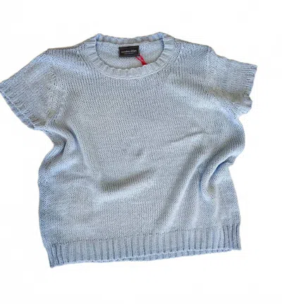 Wooden Ships Women's Perfect Tee Cotton Sweater In Blue Wisp