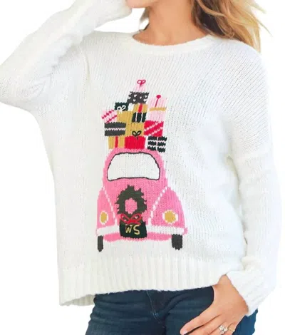 Wooden Ships Wonderful Christmas Crew Sweater In White