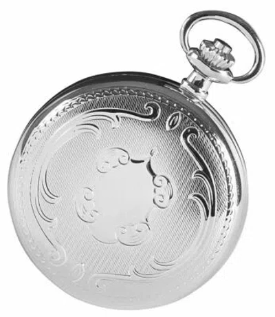 Pre-owned Woodford Reserve Woodford Full Hunter Skeleton Mechanical Pocket Watch - Silver