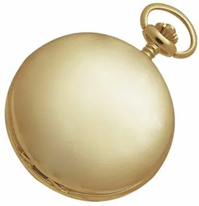 Pre-owned Woodford Reserve Woodford Mens Gold Plated Full Hunter Quartz Pocket Watch - Gold