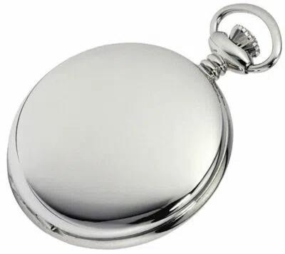 Pre-owned Woodford Reserve Woodford Polished Full Hunter Mechanical Pocket Watch - Silver